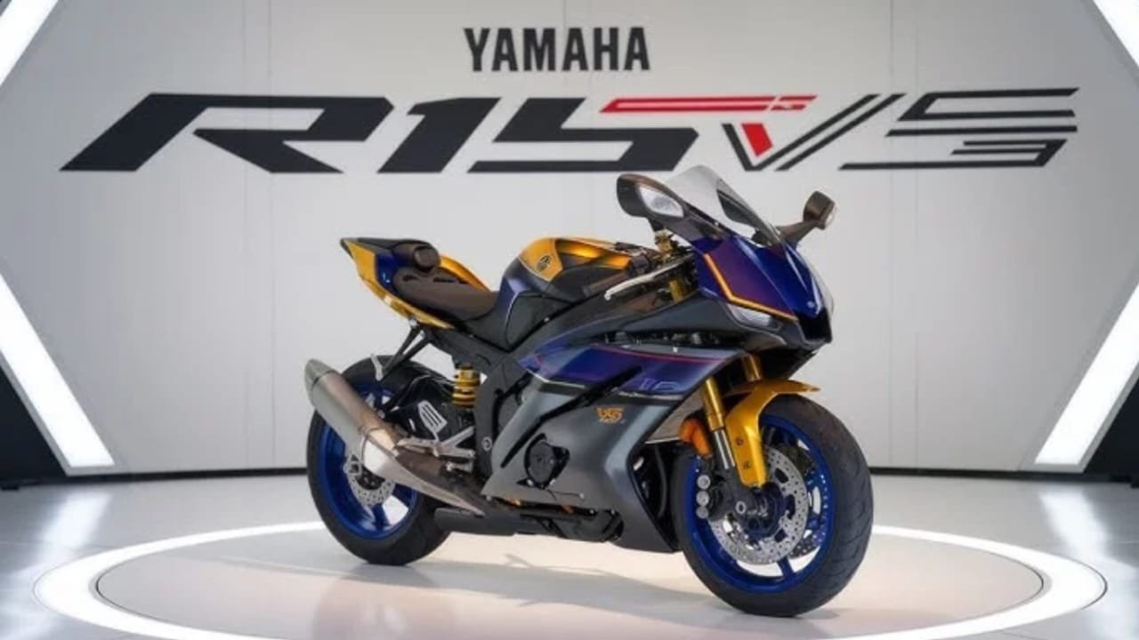 Yamaha R15 V5 2025 – 66 KMPL Mileage, 155cc Liquid-Cooled Engine, LED Projector Headlamp & Sharp Aerodynamic Styling at Just ₹5,999 EMI!